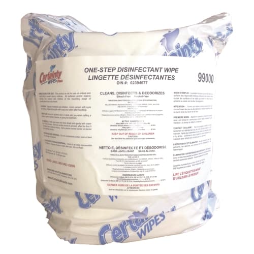 Certainty Plus Disinfectant Wipes, 8x6 Pre-moistened Wipes, 800 Wipes Per Roll